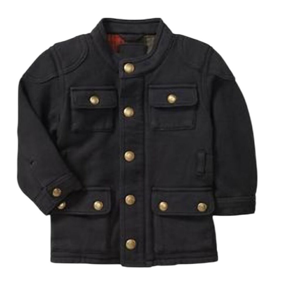 Boys Baby Gap Park Utility Knit Jacket in Caviar Black  - Sz 18-24 mo